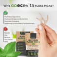 thumbnail image 2 of Palillos de hilo dental GoEcoVita, biodegradables, para trigo y paja, paquete de 200 unidades, 2 of 7