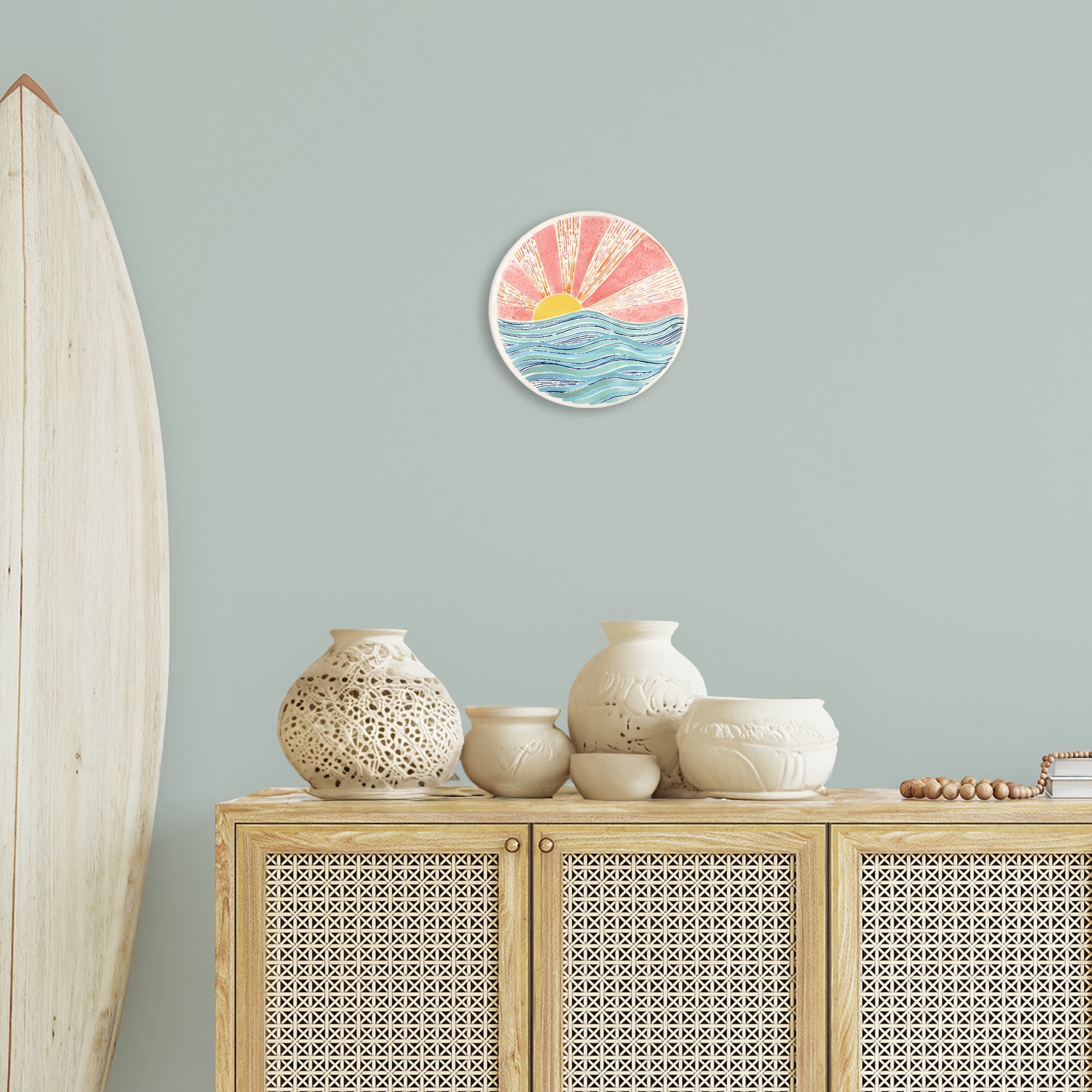 Stupell Industries Fine In The Sunshine Circular Wall Plaque, design by Dina June