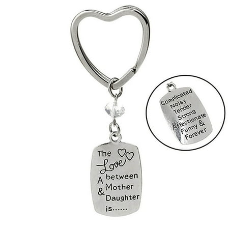 Mom Keychain - Micelec Love Between Mother and Daughter Pendant Keychain Keyring Mother's Day Gift