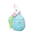 thumbnail image 2 of Figura de conejo de Pascua, escultura de conejo, bonito regalo de Pascua de resina, estatua de huevo de Pascua Estilo A, 2 of 9