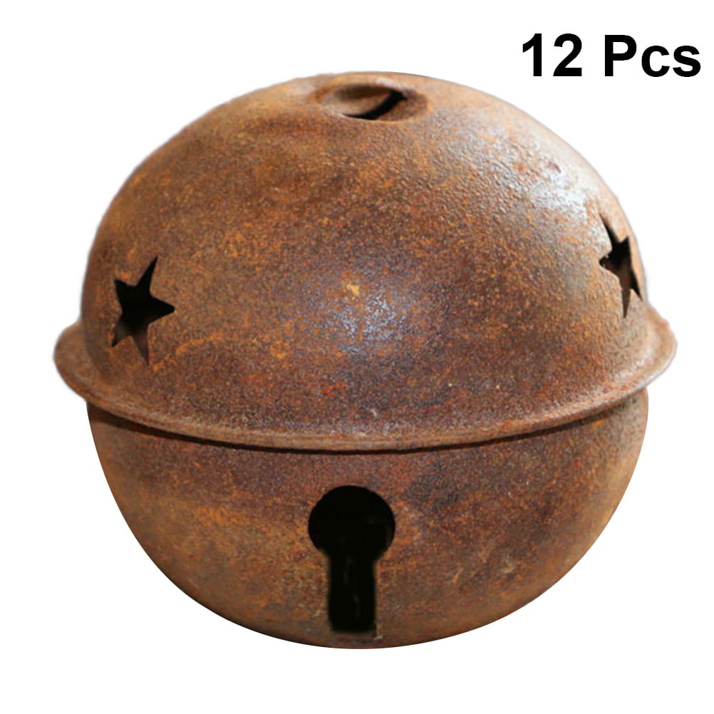 144 Primitive Rusty Tin JINGLE BELLS 6mm 1/4 in 1/4" TINY Christmas Craft Rust * 