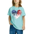 thumbnail image 4 of Xdegoge Plus Membership 4Th of July Clothes for Boys Girls Kids American Flag Shirt Stars Strips Usa Tee Shirt Short Sleeve Summer Tops Raglan Crewneck Patriotic Shirts 7 Years Old Girl Gift, 4 of 6