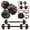 Red, variant on Adjustable Dumbbell Set 5-in-1 Free Weight Set 5-44lbs Dumbbells, Barbells, Kettlebells & Push-up Stands with Foam Grip for Home Workout Men & Women
