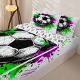 thumbnail image 3 of Homewish 3D Football Soccer Print Zipper Twin Comforter Sets with Fitted Sheet and 2 Pillowcases For Kids,Ball Games Sport Theme Zipper Bedding Set,Reversible,4-Piece, 3 of 7