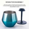 thumbnail image 5 of Suitable for 14oz Stainless Steel Wine Goblet with Detachable Stem, Insulated Champagne Cup for Wedding Party Office-jc, 5 of 5