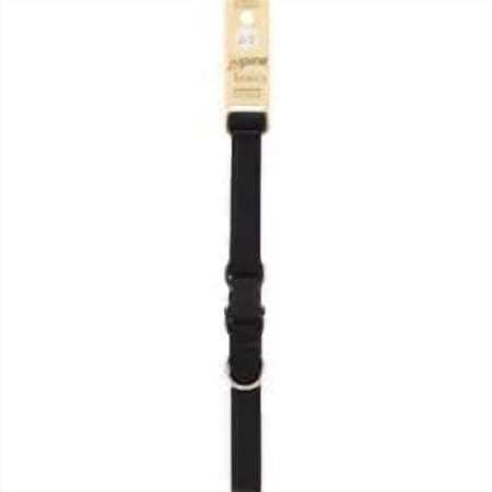 1in Black 16-28 Adj Dog Collar