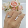 thumbnail image 4 of Art Deco Marquise Filigree Engagement Ring Amethyst Cubic Zirconia White Tone 925 Sterling Silver, Size 10, 4 of 7