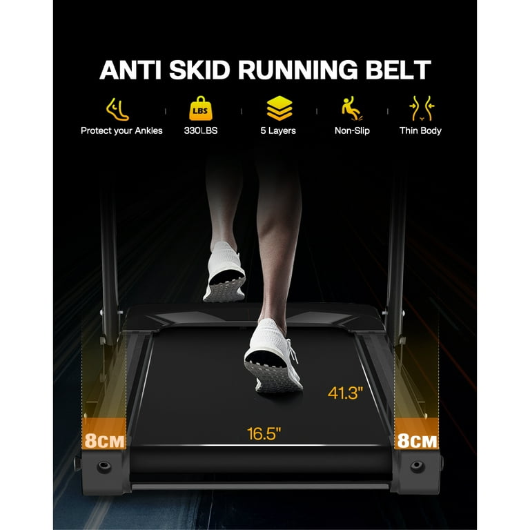 YY 3.5HP Folding Treadmill, 330 LBS, 17