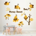 thumbnail image 4 of Adhesivo De Pared De Abeja, Adhesivo De Pared De Abeja Amarilla, Flor, Colmena, Flor, Película Adhesiva De Pared, Adhesivo De Pared Para Dormitorio, Sala De Estar, Sala De Juegos, Ventana Eigraketly HA013757-00, 4 of 7