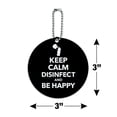 thumbnail image 6 of Keep Calm Disinfect and Be Happy Round Luggage ID Tag Card Suitcase Carry-On, 6 of 7