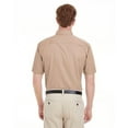 thumbnail image 2 of Harriton Foundation 100% Cotton Short-Sleeve Twill Shirt Teflon (M582) Khaki, 4XL, 2 of 3