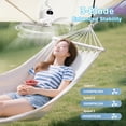 thumbnail image 3 of 11" Camping Fan 10400mAh  Operated, USB Rechargeable Tent Fan with Remote Control,Power ,LED Light,3 Speeds, Portable Ceiling Fan for Camping,, RV,Canopy,Camping Essential (White), 3 of 6