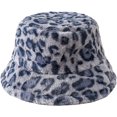 thumbnail image 1 of LinYooLi Trendy Winter Unisex Bucket Hats Leopard Warm Soft Fluffy Fisherman Hat Travel Outdoor, 1 of 5