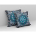 thumbnail image 4 of Coussin en Tissu Intérieur/extérieur avec Fermeture Éclair Bleu Rose 16x16, 4 of 7