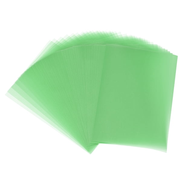 Uxcell 30 Hojas de Papel Vellum 8.5 x 10.98 pulgadas, Papel Translúcido Imprimible para Invitaciones, 100GSM, Verde