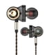 thumbnail image 2 of QKZ Auriculares estéreo Auriculares con cable Auriculares intrauditivos Control de cables Cable trenzado Auriculares con micrófono, Negro Eigraketly EL000235-01B, 2 of 2