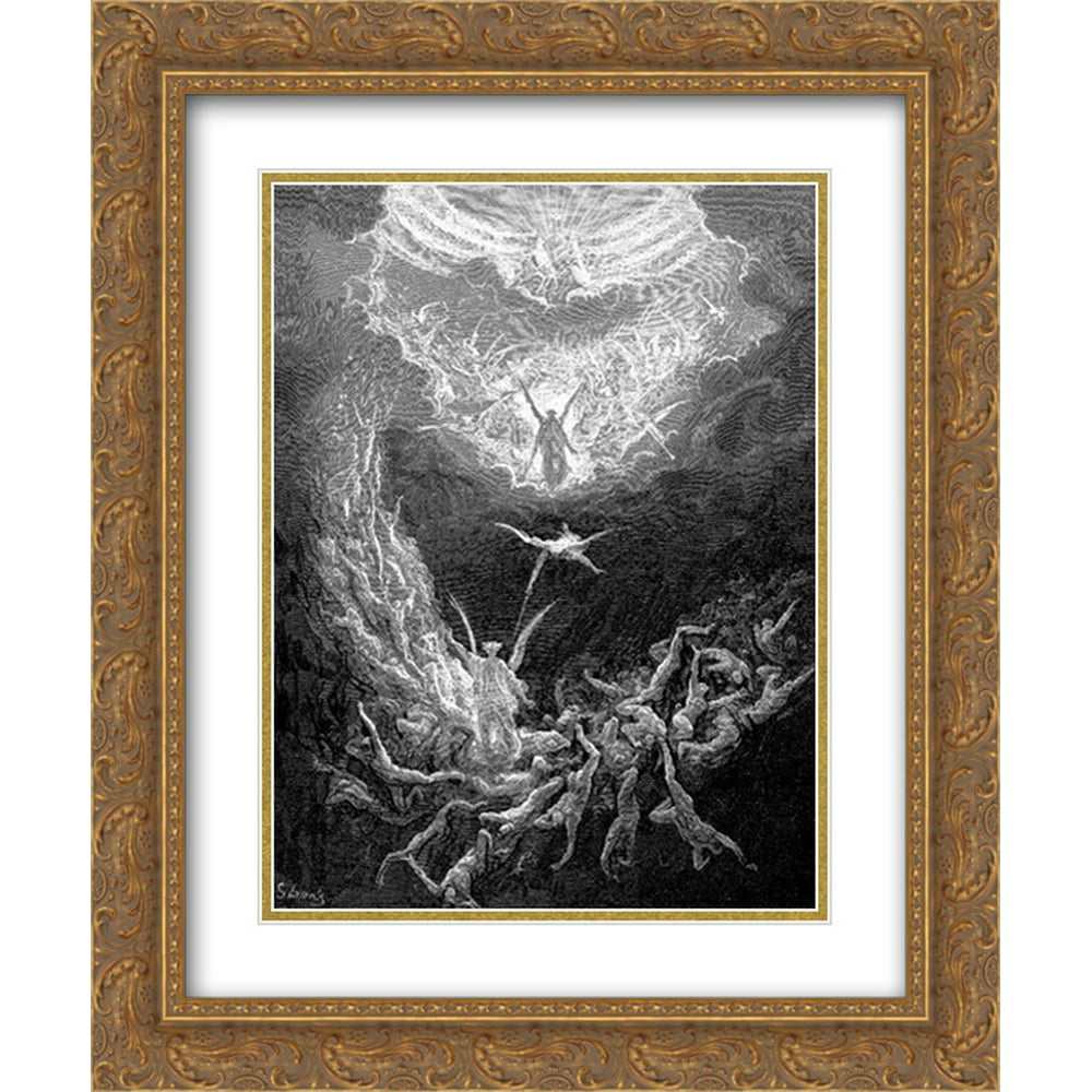 Gustave Dore 2x Matted 20x24 Gold Ornate Framed Art Print The Last