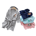 thumbnail image 2 of LYMAYTER Boys Girls Flannel Robes Cute Toddler Hooded Bathrobe for 3-12Y Soft Pajamas for Kids Girls Boys, 2 of 7