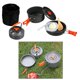 thumbnail image 1 of Utensilios de cocina portátiles para acampar, kit de desorden, utensilios de cocina para fogatas al aire libre para senderismo, mochilero, plegable y 8Pcs_Orange Macarena utensilios de cocina al aire libre, 1 of 8