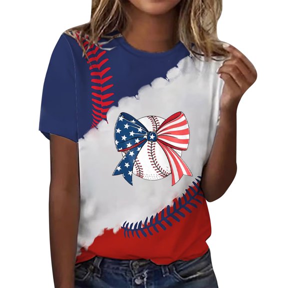 Youyipin Womens Tops Football Game Day Shirt For Women O Neck Sunday Football Graphics Short Sleeve Shirt Football Fan T-Shirt Tops Spring Tops For Women