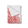thumbnail image 2 of Mandala Soft Flannel Fleece Throw Blanket, Lace Inspired Motifs Flourishing Nature Theme Ornate Curves and Swirls, Cozy Plush for Indoor and Outdoor Use, 70" x 90", Orange, by Ambesonne, 2 of 5