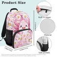 thumbnail image 7 of KUIFORTI Daisy Axolotl Girls Backpack Kids School Bag Cute Bookbag Comfortable Adjustable Straps Multiple Organizer Pockets for Elementary Middle, 7 of 7