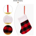 thumbnail image 5 of Small Christmas Stockings, 6 Pack Mini Christmas Stockings Red Buffalo Plaid Xmas Stockings Bulk with Plush Cuff for Christmas Tree Decor, 5 of 8