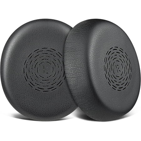 SOULWIT Earpads Replacement for Jabra Evolve2 55/Evolve2 50 Headsets, Ear Pads Cushions with Soft Protein Leather and High-Density Memory Foam - Black
