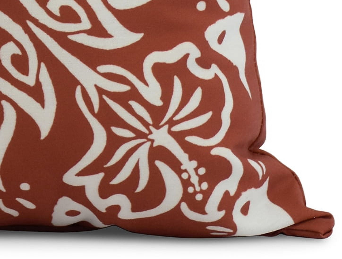 Simply Daisy, 20" x 20" Cuban Tile 3, Geometric Print Outdoor Pillow, Red Orange