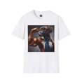 thumbnail image 3 of Muscle Boxer with Tie Unisex Softstyle T-Shirt, 3 of 10