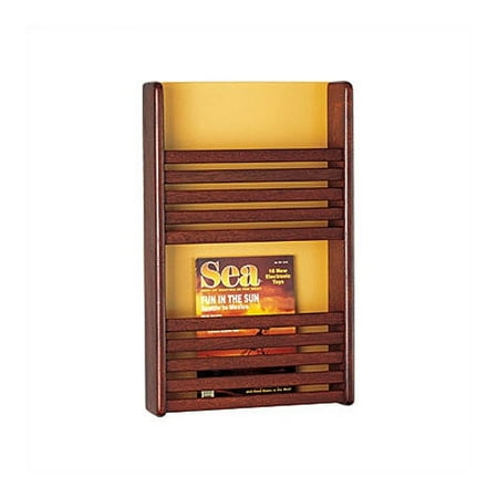 Peter Pepper 2 Pocket Magazine Rack with Front Slats