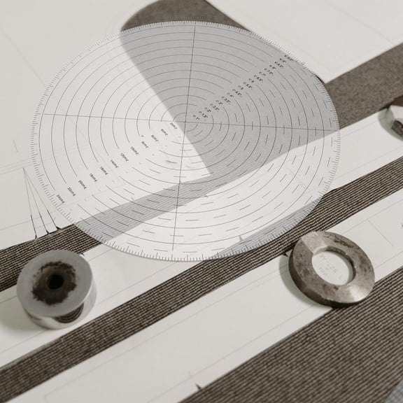 GOOHOCHY Acrylic Round Ruler 25.40X25.40X0.20CM Transparent