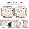 thumbnail image 6 of Bingfone Mushrooms And Butterflies Print 2-Piece Sun Shade Front Windshield - Foldable Car Front Window Sunshades For Most Sedans Suv Truck - Small, 6 of 7