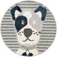 thumbnail image 2 of Unique Loom Whimsy Kids Collection Area Rug - Doggo (3' 1" Round Blue and Gray/Ivory), 2 of 9