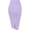 thumbnail image 4 of Oplxuo Women's Office Work Pencil Skirt Stretch High Waist Knee Length Bodycon for Business Casual, 4 of 4