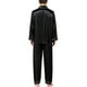 thumbnail image 4 of Conjuntos de pijama Prolriy para mujer, pijamas casuales de 2 piezas para hombre, blusa de manga larga con botones, satén de seda, ropa de dormir de dos piezas, traje, pantalón, conjuntos de pijama, 4 of 8