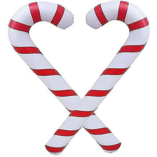 2 uds bastón de caramelo adornos navideños globos de papel de aluminio de Navidad bastón de caramelo de menta bastón de caramelo gigante bastón de caramelo de Navidad