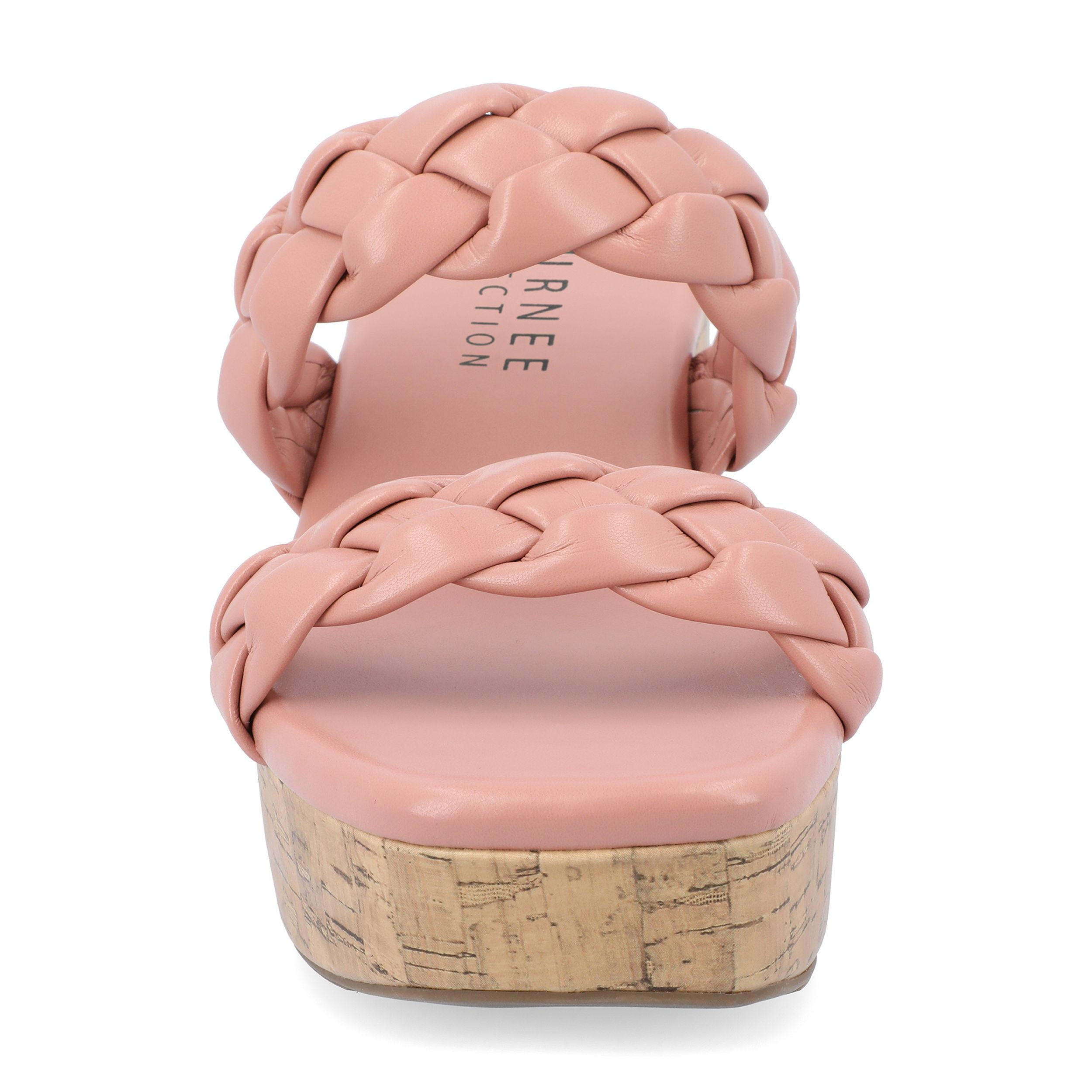 Journee Womens Kyaa Braided Strap Platform Sandals