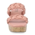 thumbnail image 6 of Journee Womens Kyaa Braided Strap Platform Sandals, 6 of 9