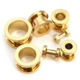 thumbnail image 3 of (PL) 24k Gold Plated Screw-on Plugs/Gauges/Tunnels 4g (5mm) 2 Pieces (1 Pair) (A/3/3/23), 3 of 3