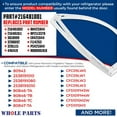 thumbnail image 3 of Whole Parts Freezer Door Gasket Seal (Magnetic Strip Inside, White) Part# 216481001 - Replacement & Compatible with Some Kenmore, Frigidaire, Tappan, Crosley, Kelvinator and Gibson Refrigerators, 3 of 7