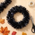 thumbnail image 6 of chaungfeng 1pc Black Tinsel Garland, Christmas Metallic Twist Foil Tinsel Garland Shiny Hanging Decorations for Christmas Xmas Tree Halloween Birthday Wedding Party Supply (79", Black), 6 of 8