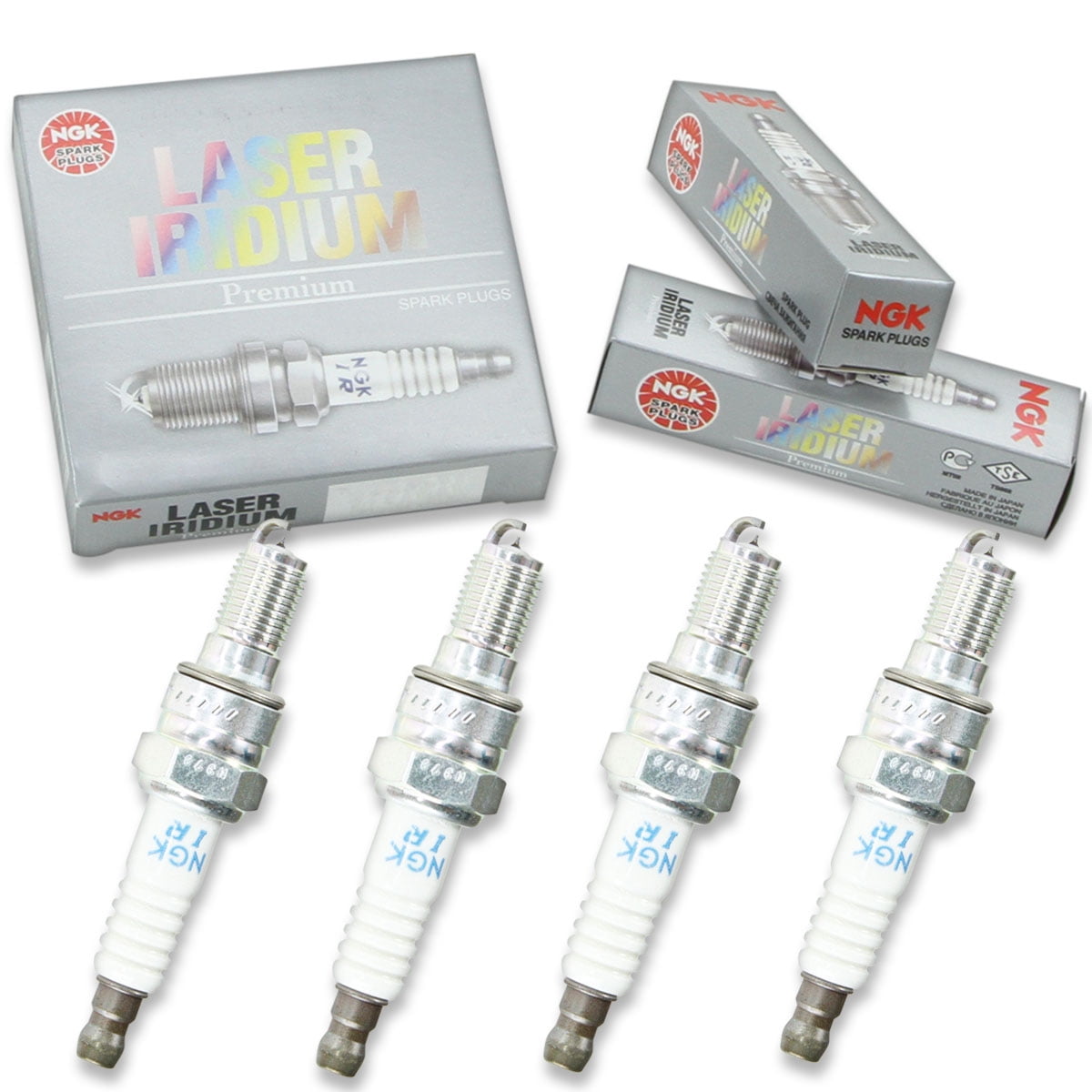 4 pc NGK 6544 Laser Iridium Spark Plugs for 31911-HW1-671 Ignition Wire Secondary