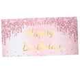 thumbnail image 4 of COMPUKAS Rose Gold Birthday Backdrop Banner for Kids Dressing Photo Prop Lightweight Polyester 18th Birthday Party Decorations, 4 of 7