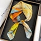 thumbnail image 3 of Bufandas de seda auténtica de morera de alta gama, bufandas de seda para primavera y verano, nuevas bufandas cuadradas decorativas estampadas de 70 cm para mujer, 3 of 6