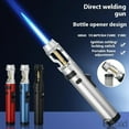 thumbnail image 3 of Windproof Jet Torch Lighter, Refillable Butane Gas Lighter With Strong Flame For Kitchen Cooking, Cigar, BBQ & Camping, Metal Build (Fuel Not Included) - Gift For Men, 3 of 28