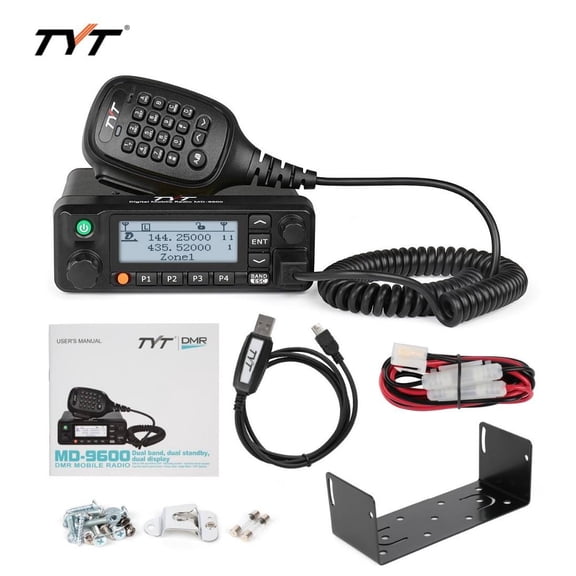 TYT MD - UV9600 DMR Digital Dual - band Mobile Radio | Compatible with Motorola Tier I & II, 250 Zones 1000 Channels for Fleet/Outdoor/Emergency Comms