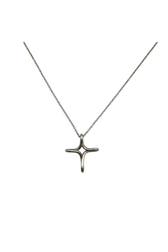 Pre-Owned Tiffany & Co. Elsa Peretti Infinity Cross Necklace in Pt950 Platinum for Women