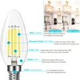 thumbnail image 2 of Luxrite 7W Candelabra LED Light Bulbs 100 Watt Equivalent 5000K Bright White 800 Lumens B11 Dimmable Damp Rated E12 6-Pack, 2 of 7