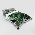 thumbnail image 2 of Ambesonne Monstera Bedding Set 4 Pcs, Boho Abstract Nature Art, Queen, Emerald Dark Grey Dimgray, 2 of 2